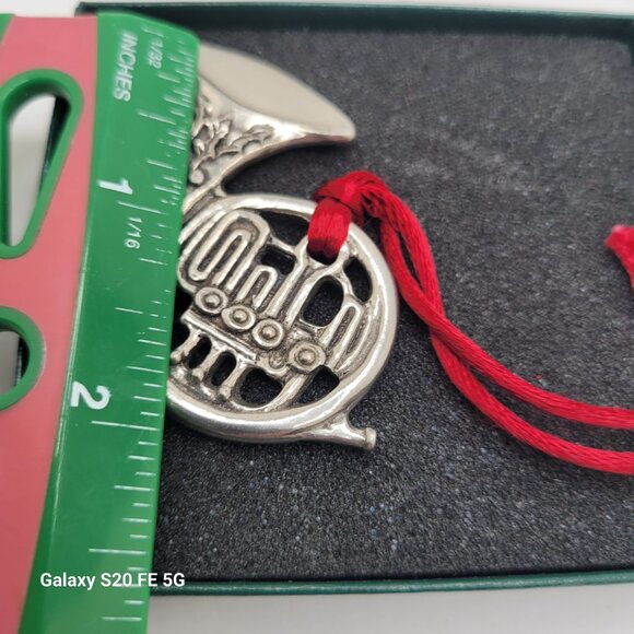 NIB - Vintage Seagull Pewter Canada Christmas French Horn Ornament - Picture 4 of 5